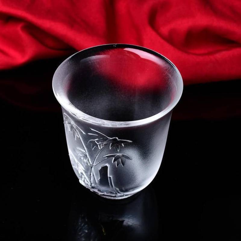 Crystal Melting Cup - Bamboo Base Handmade Healing Crystal Bowl for Meditation & Reiki